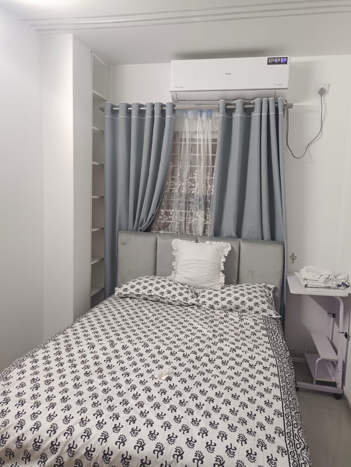 Cozy Private AC Bedroom with Attached Washroom ,Balcony , kitchen at Mirpur 13 | Block C for adult, family, only married couple. wifi,IPS, lift,garrage are available.6809